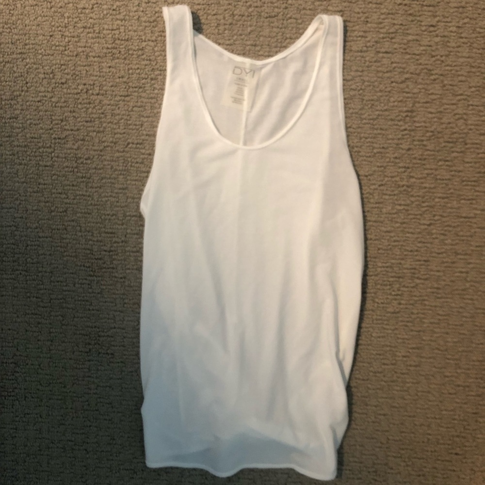 White workout tank